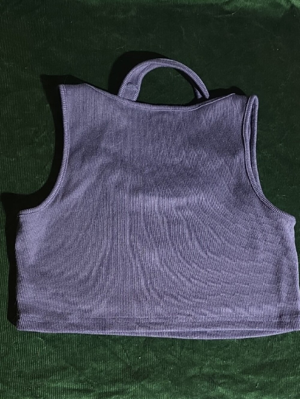 Cider Ribbed Racerback Crop Tank - Purple - Picture 2 of 5